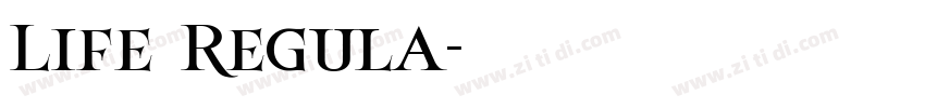 Life Regula字体转换